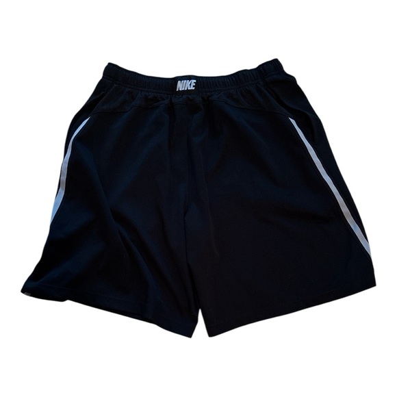 Nike Black and Gray Basketball Shorts with Elastic Waistband - Picture 2 of 3